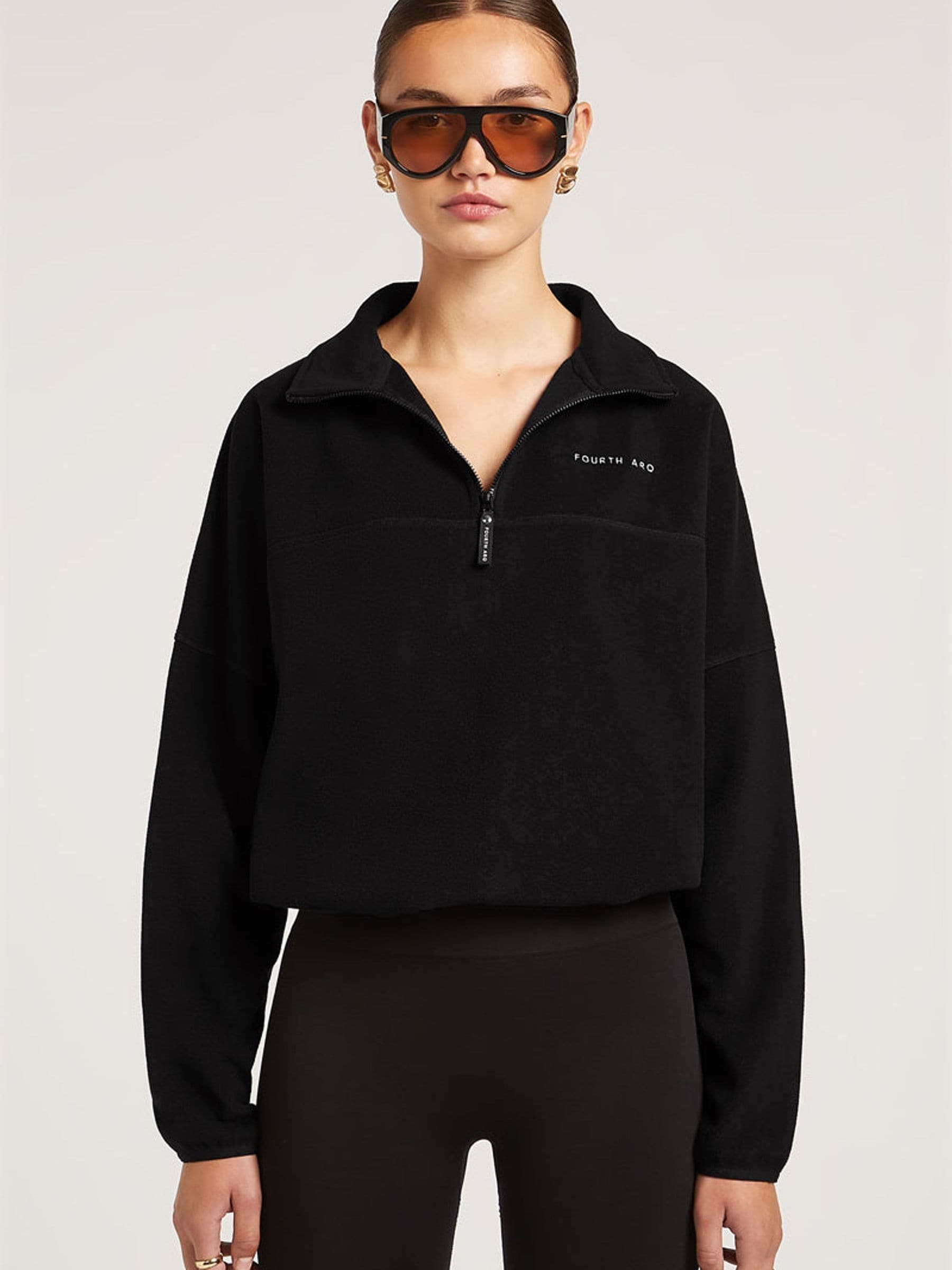Buy 4th Arq Black DEVAN 'Cloud' Half-Zip Fleece from Next USA