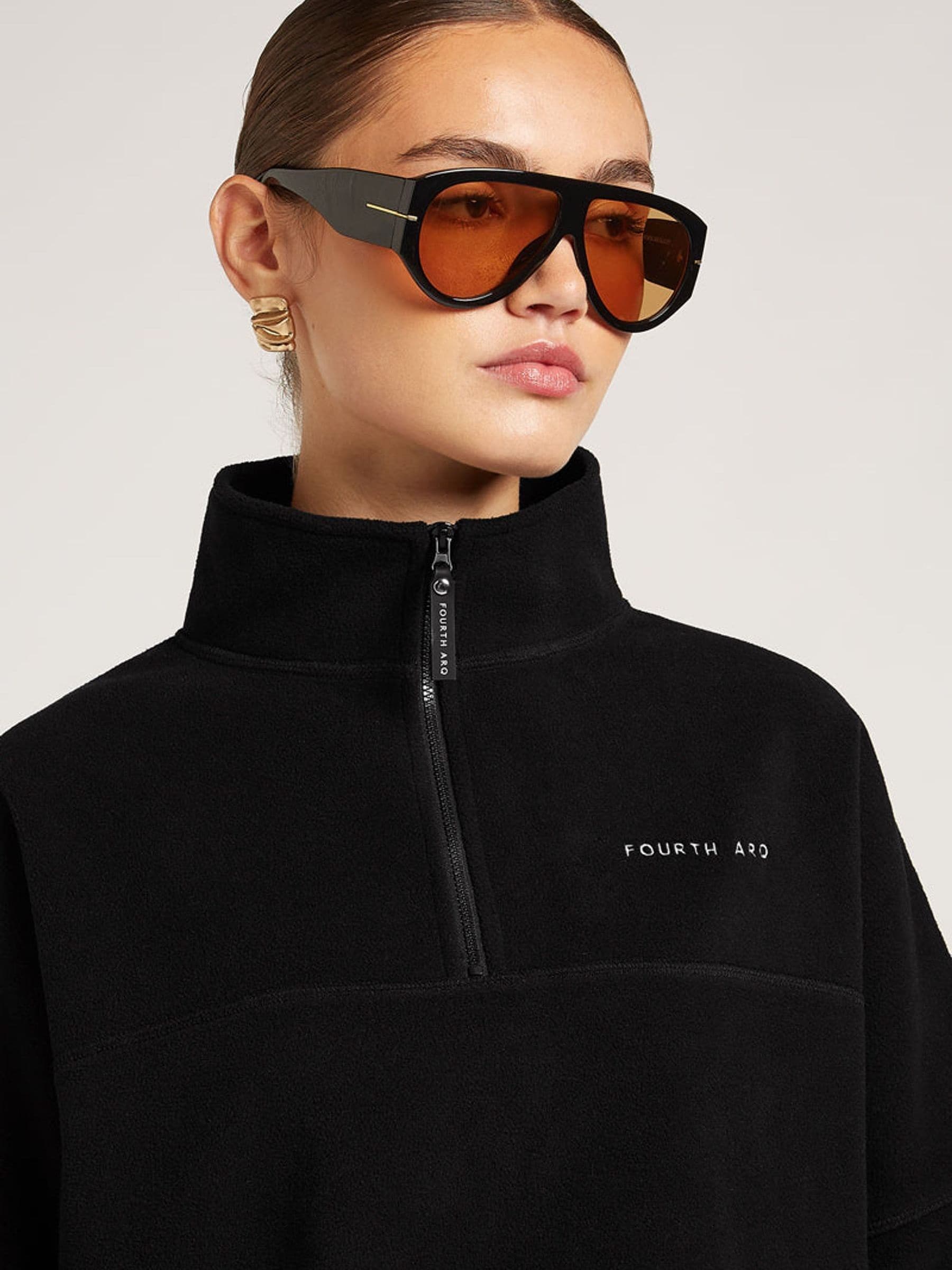 Buy 4th Arq Black DEVAN 'Cloud' Half-Zip Fleece from Next USA