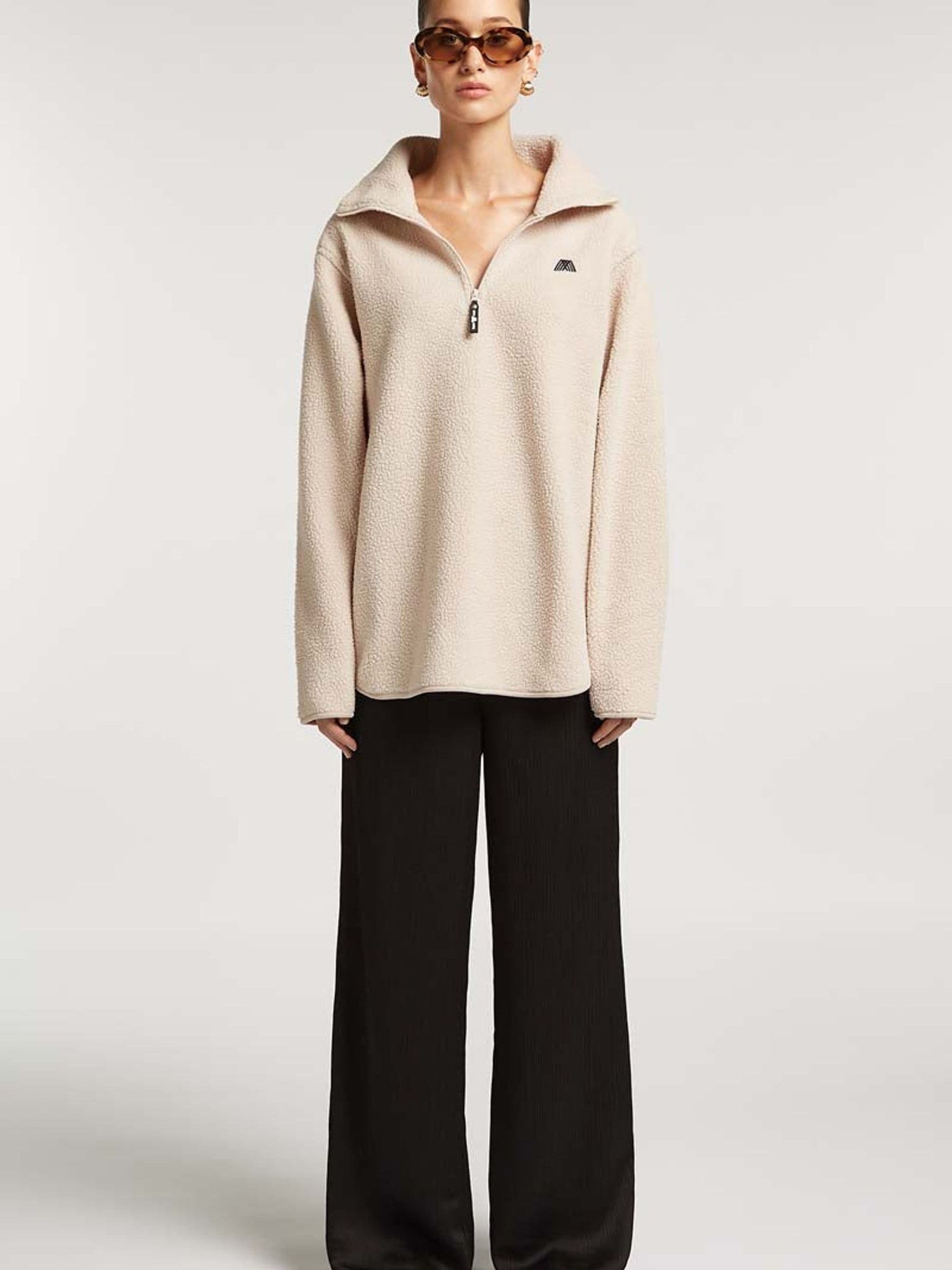 Buy 4th Arq Ecru LENNOX Half-Zip Fleece from the Next UK online shop