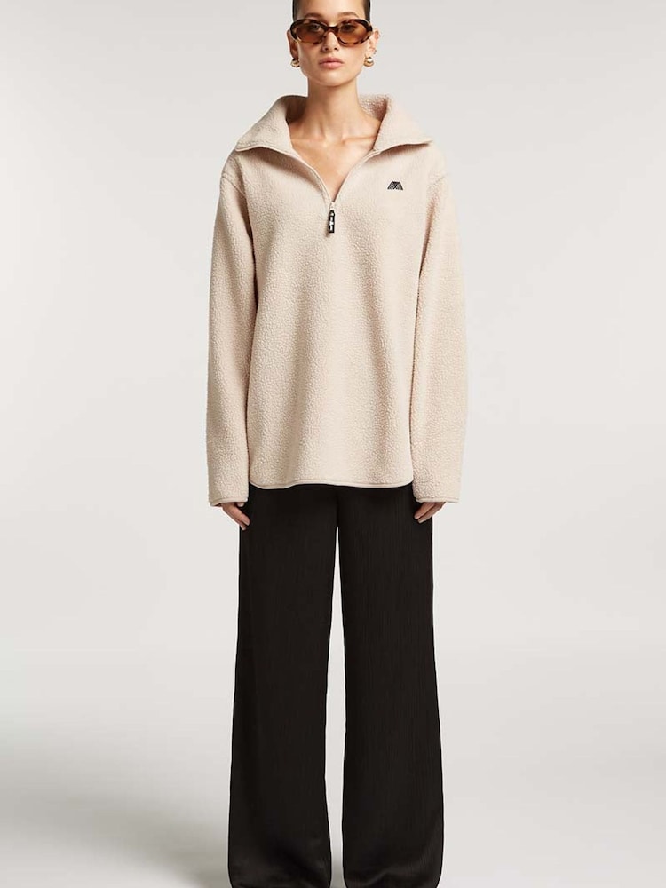 4th Arq Cream Lennox Half-Zip Fleece - Image 1 of 5