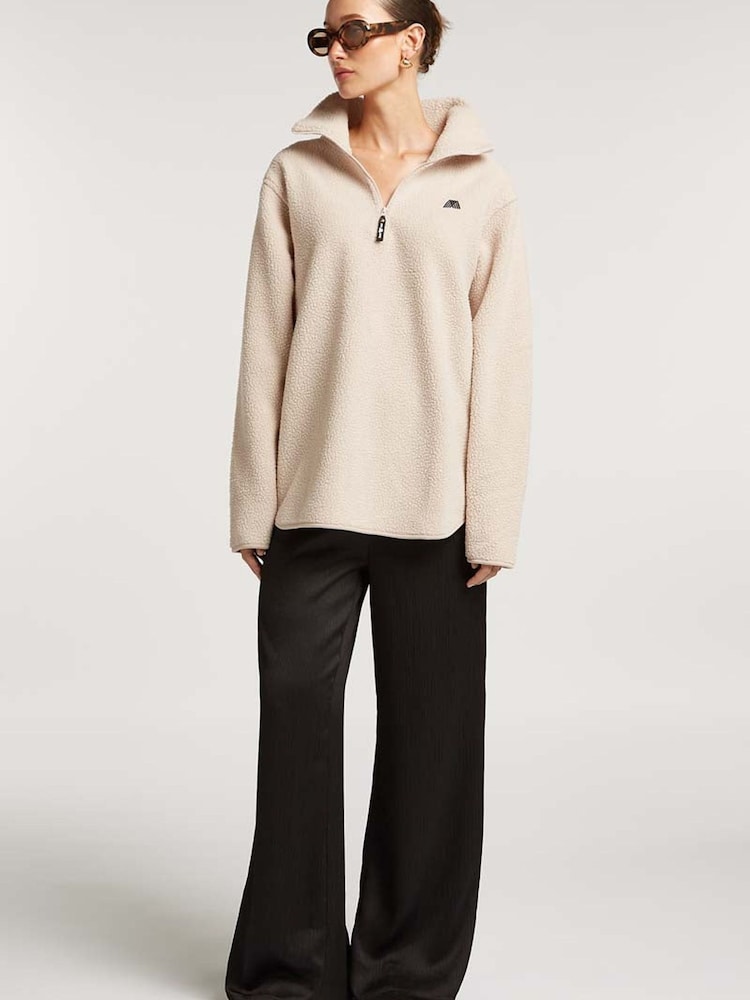 4th Arq Cream Lennox Half-Zip Fleece - Image 2 of 5