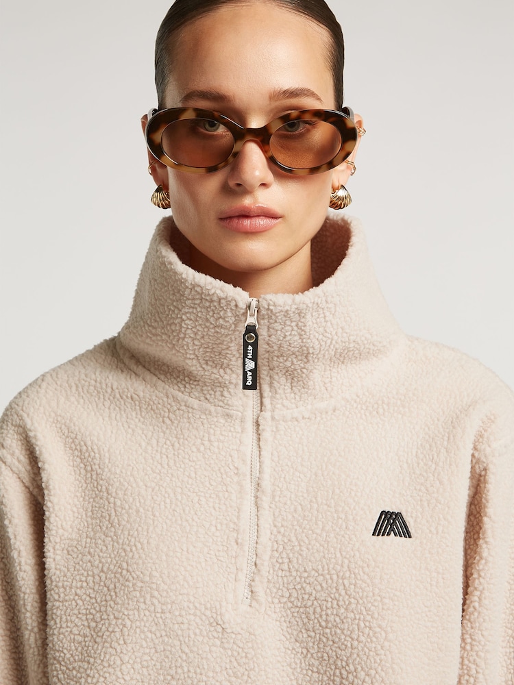4th Arq Ecru LENNOX Half-Zip Fleece - Image 4 of 4 4th Arq Ecru LENNOX Half-Zip Fleece - Image 4 of 4