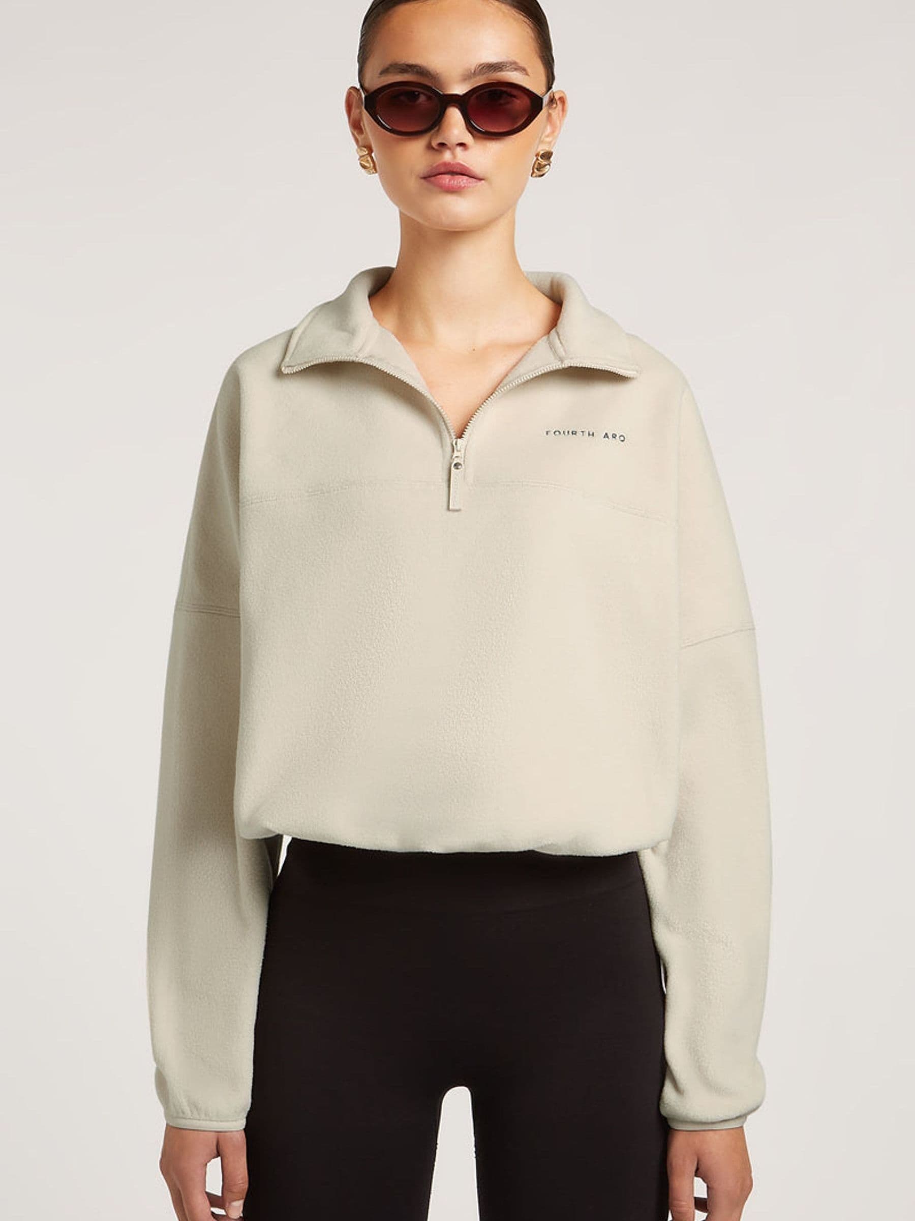 Buy 4th Arq Cream DEVAN 'Cloud' Half-Zip Fleece from Next Bosnia