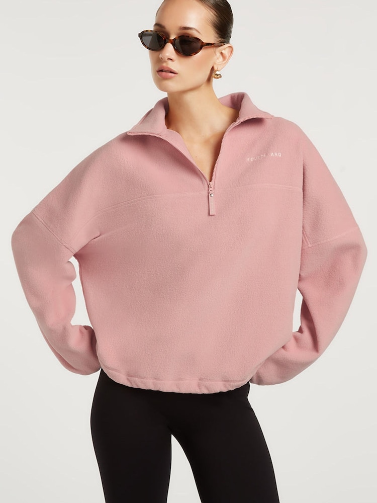 4th Arq Pink Devan Cloud Half-Zip Fleece - Image 2 of 5