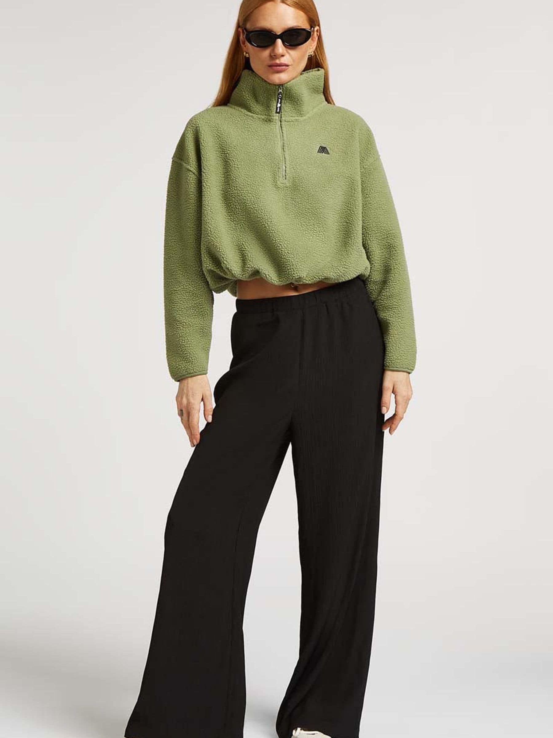 Buy 4th Arq Sage Green Phoenix Half-Zip Fleece from the Next UK