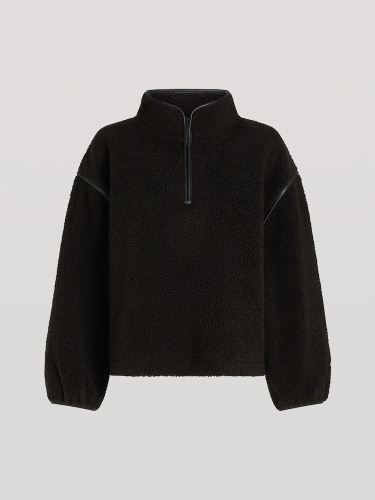 4th Arq Black SLOANE Borg Half-Zip Fleece - Image 4 of 4 4th Arq Black SLOANE Borg Half-Zip Fleece - Image 4 of 4