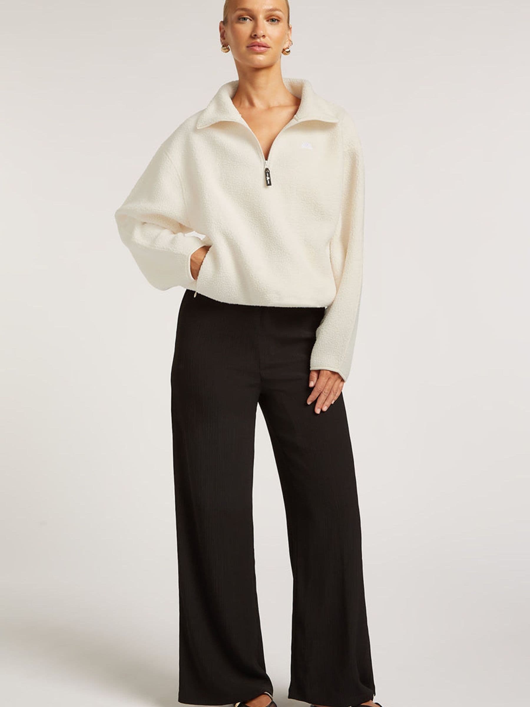 トップス AYK Buy 4th Arq Off White Alix Half-Zip Fleece from the Next UK online