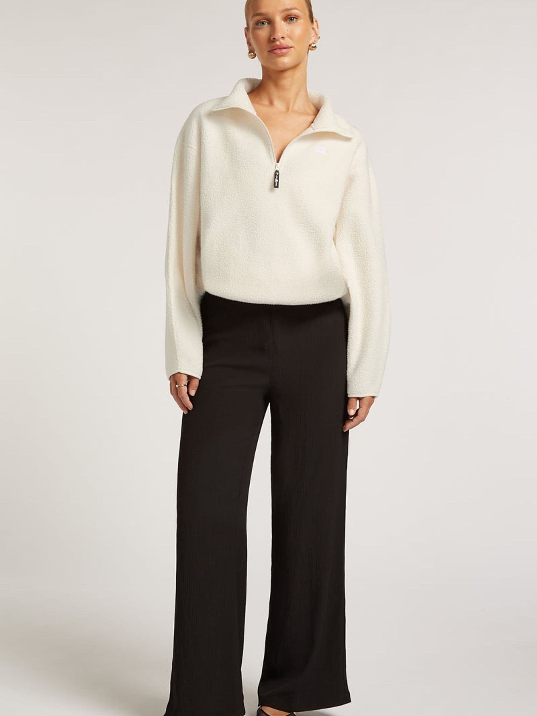 Buy 4th Arq Off White Alix Half-Zip Fleece from Next USA