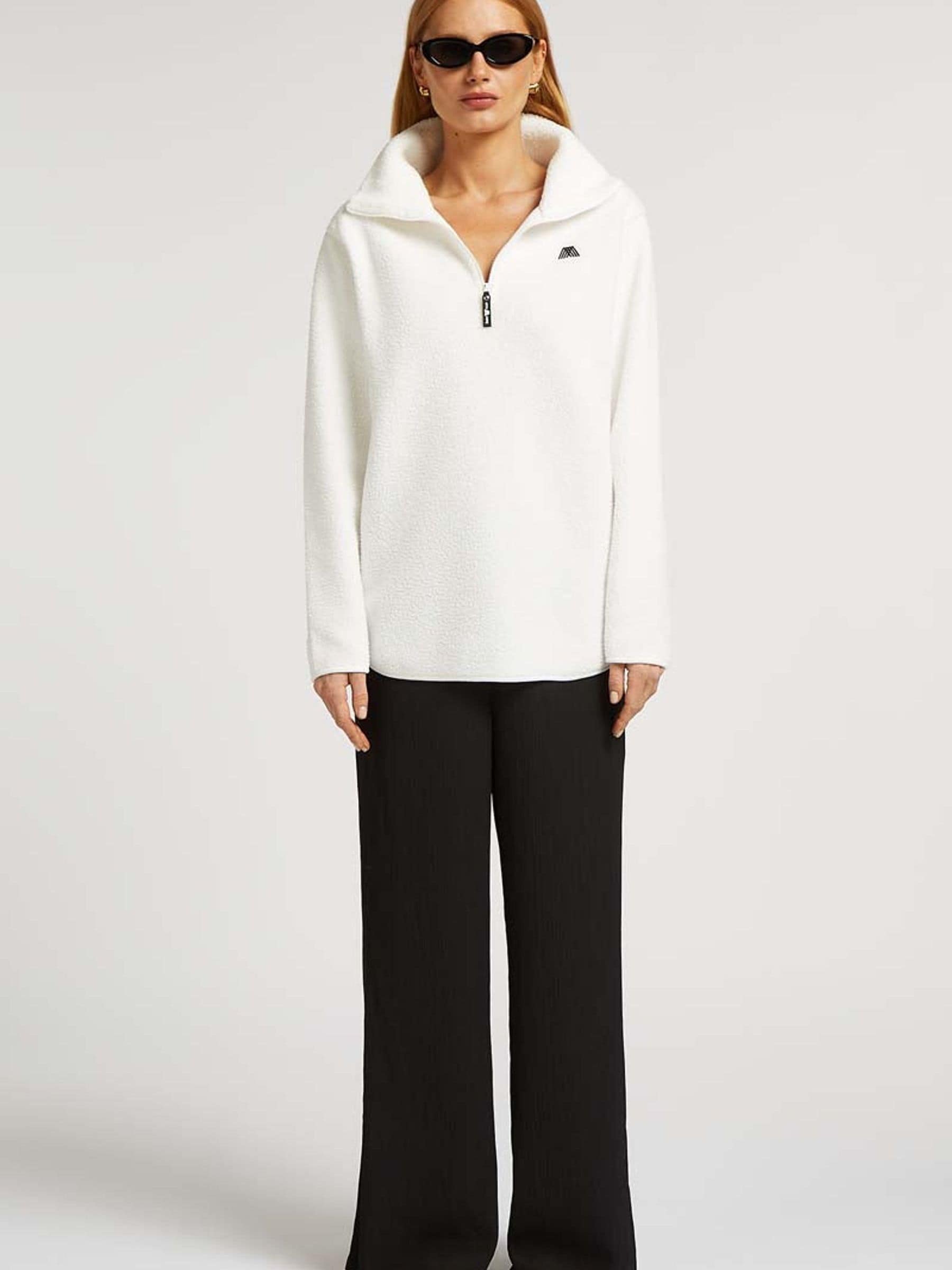 Buy 4th Arq White LENNOX Half-Zip Fleece from the Next UK online shop