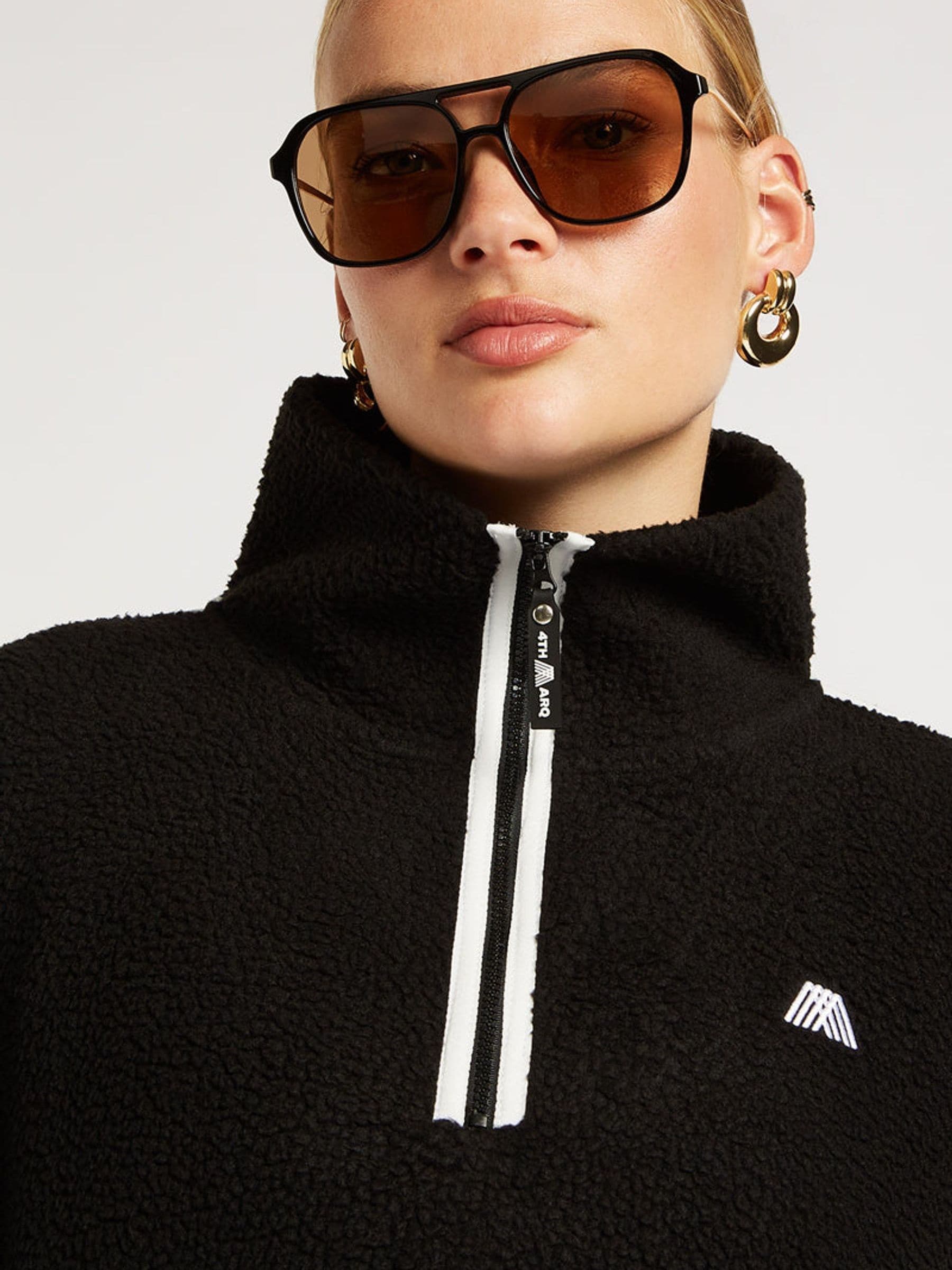 Buy 4th Arq Black MADDOX Half-Zip Fleece from the Next UK online shop