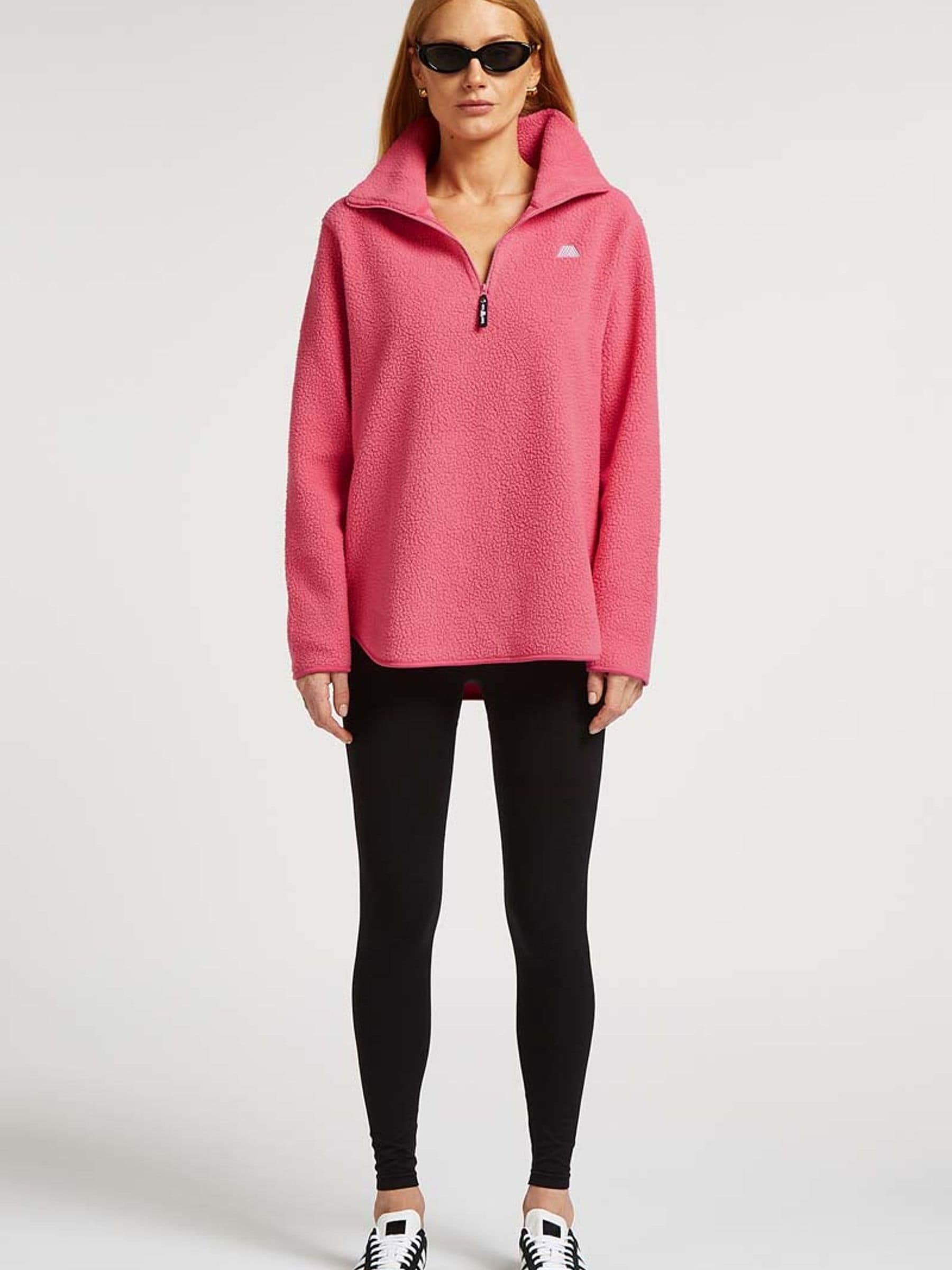 Buy 4th Arq Candy Pink LENNOX Half-Zip Fleece from the Next UK