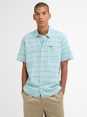 Barbour® Blue Faverdale Striped Summer Fit Shirt - Image 1 of 6