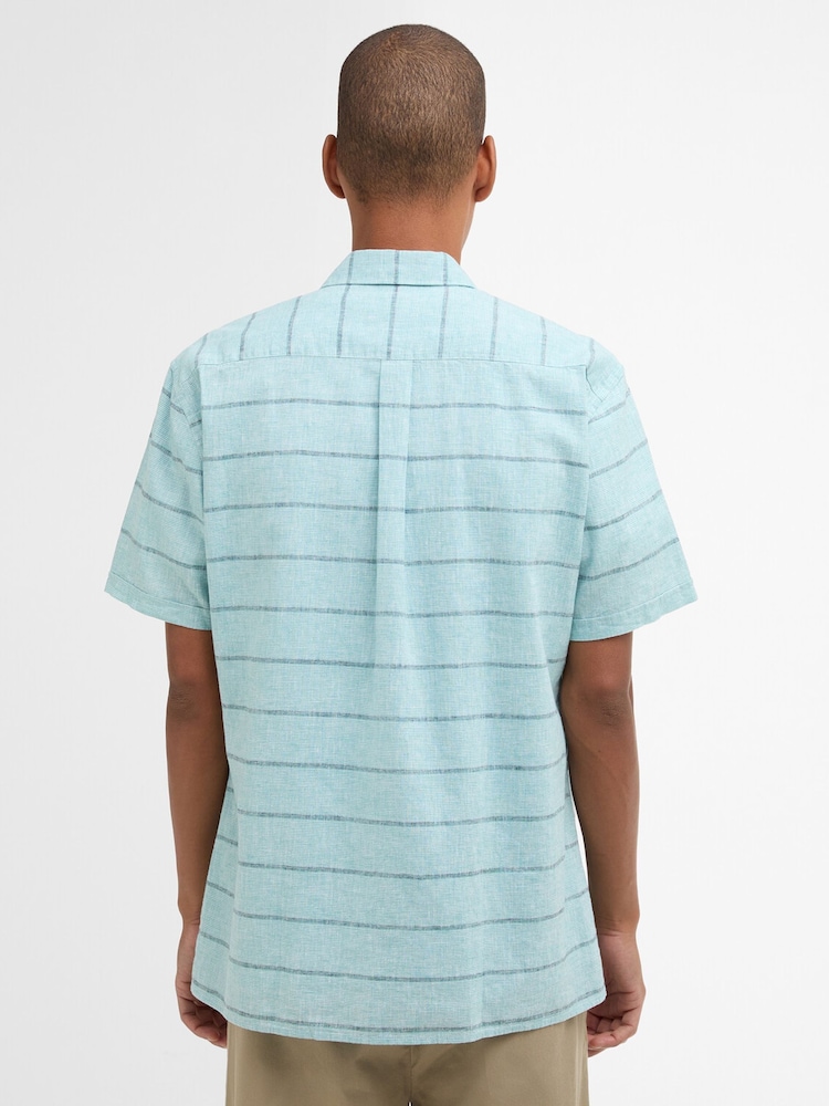 Barbour® Blue Faverdale Striped Summer Fit Shirt - Image 2 of 6