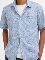 Barbour® Blue Greatcroft Printed Summer Fit Shirt - Image 4 of 6