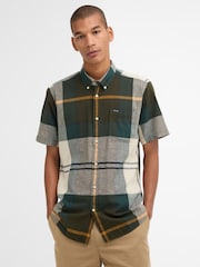 Barbour® Brown Douglas Short Sleeve Tailored Shirt - Image 1 of 6