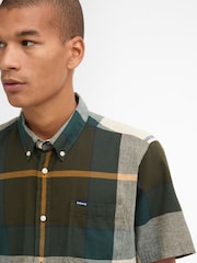 Barbour® Brown Douglas Short Sleeve Tailored Shirt - Image 4 of 6