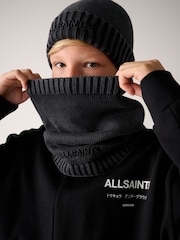 smALLSAINTS Grey Underground Knitted Logo Snood - Image 2 of 5