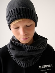 smALLSAINTS Grey Underground Knitted Logo Snood - Image 3 of 5