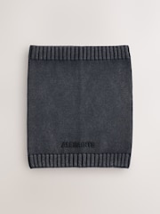 smALLSAINTS Grey Underground Knitted Logo Snood - Image 4 of 5
