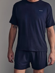 Marineblå - Belstaff Lounge Soft Touch Modal Shorts - Billede 4 af 5