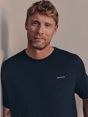 Belstaff Blue Lounge Soft Touch Modal T-Shirt - Image 7 of 8