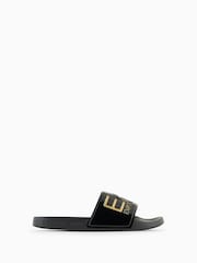 EA7 Black Beachwear Sliders - Image 1 of 2