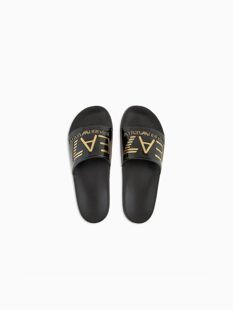 EA7 Black Beachwear Sliders - Image 2 of 2