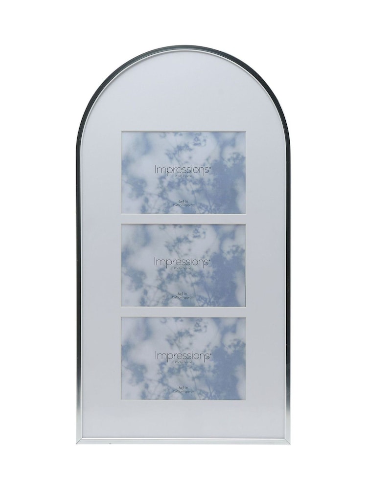 Widdop Silver Arched Top Silver Collage Frame Holds 3 Photos - Image 1 of 3