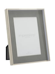 Widdop Silver Faux Croc Detail Photo frame - Image 1 of 4