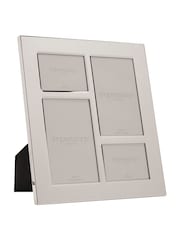 Widdop Silver Shiny Metal Plated 4 Aperture Collage Photo frame - Image 1 of 6