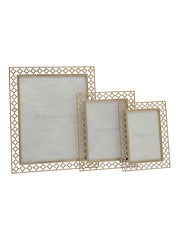 Widdop Gold Lattice Cut Metal Photo Photo frame - Image 6 of 6