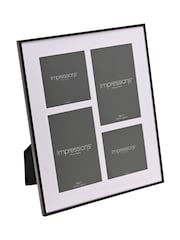 Widdop Black 4 Aperture Photo Frame - Image 1 of 4