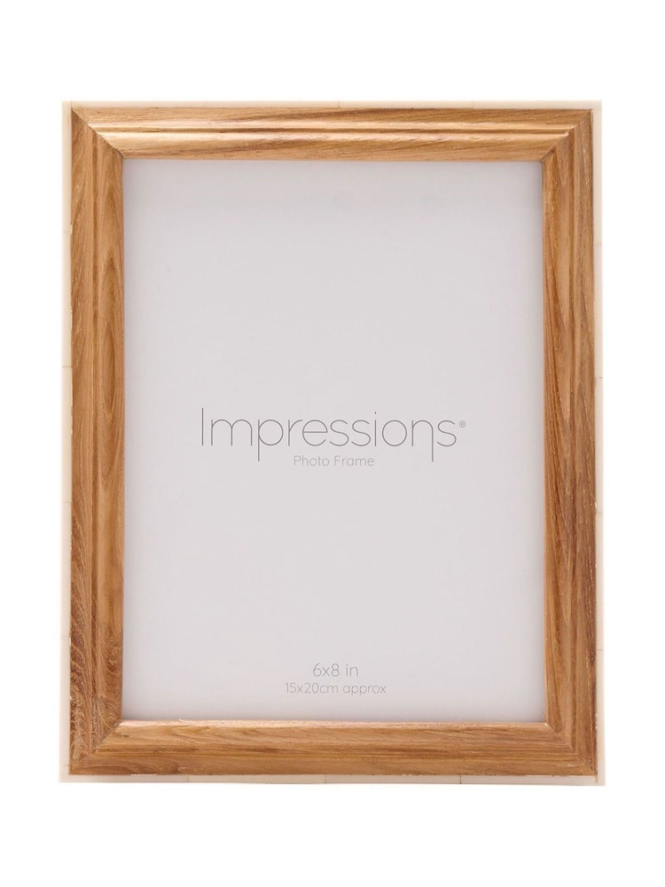 Widdop Brown Wooden Photo Frame with White Trim Photo frames - Image 2 of 5