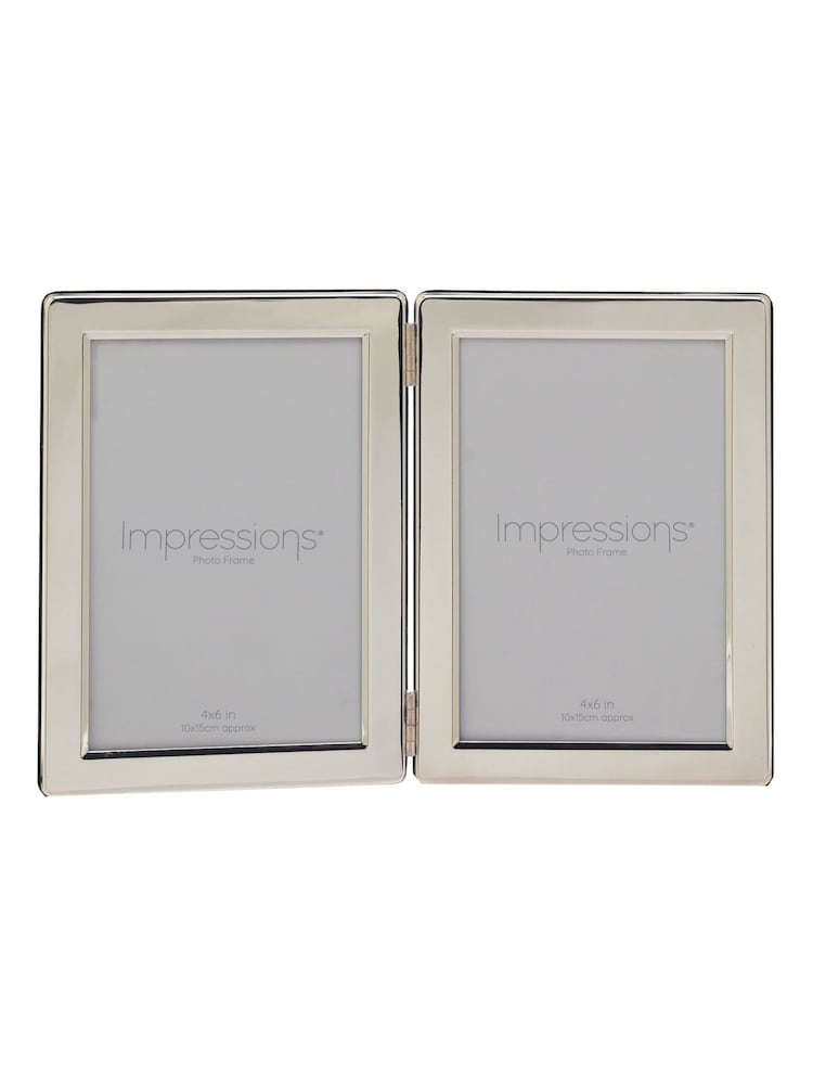 Widdop Silver Double Hinged Photo Frame - Image 1 of 4