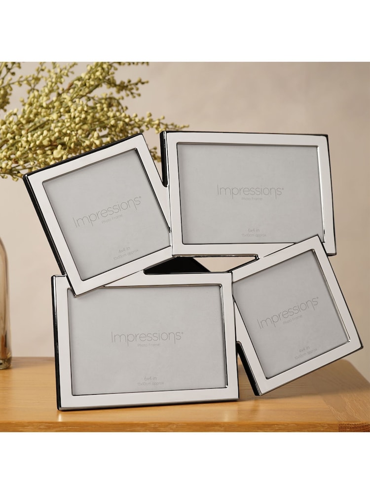Widdop Silver Overlapping Multi Aperture Photo Frame - Image 1 of 6