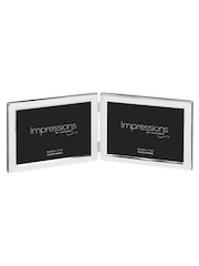 Widdop Silver Double Landscape Photo Frame - Image 1 of 2