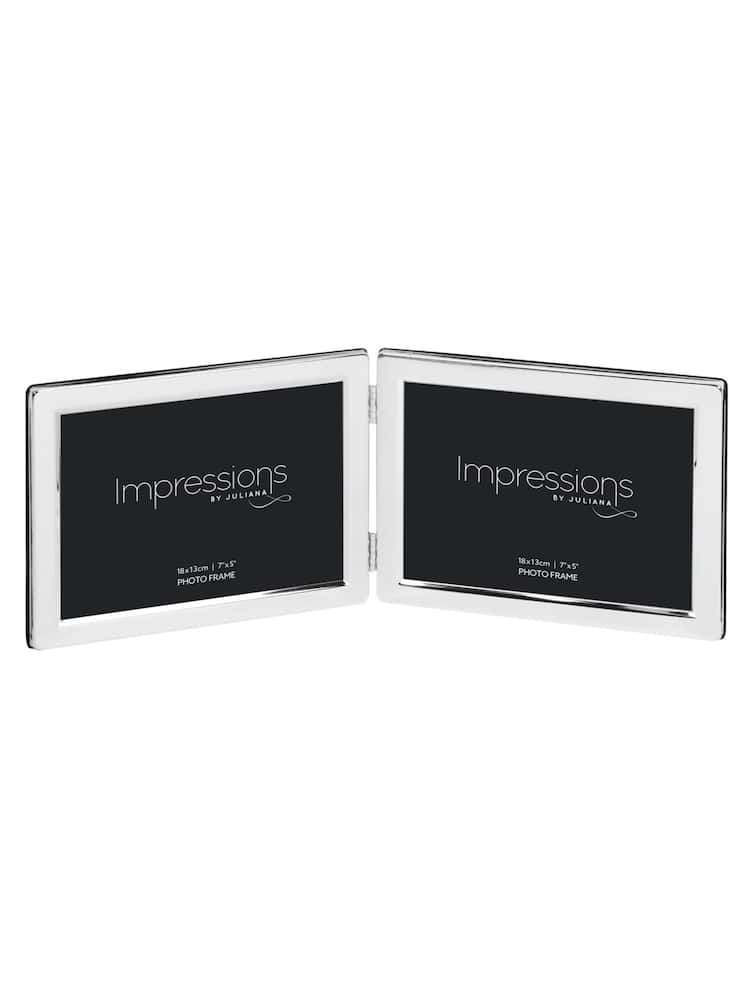 Widdop Silver Double Landscape Photo Frame - Image 1 of 2 Widdop Silver Double Landscape Photo Frame - Image 1 of 2