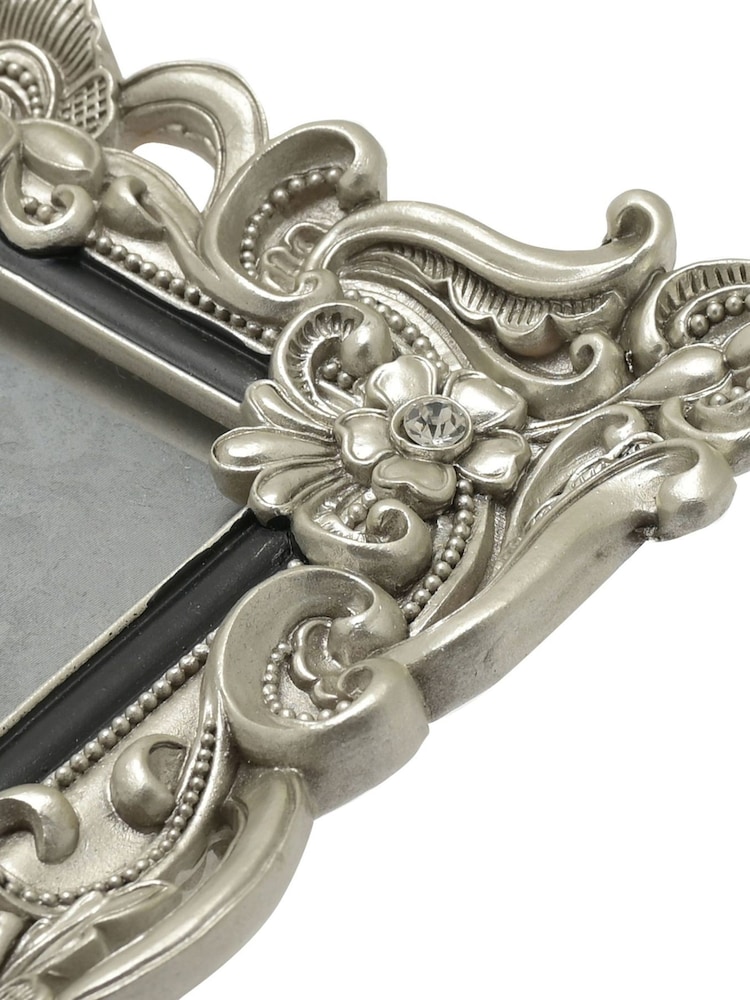 Widdop Silver Antique Floral Resin Frame wCrystals - Image 3 of 3