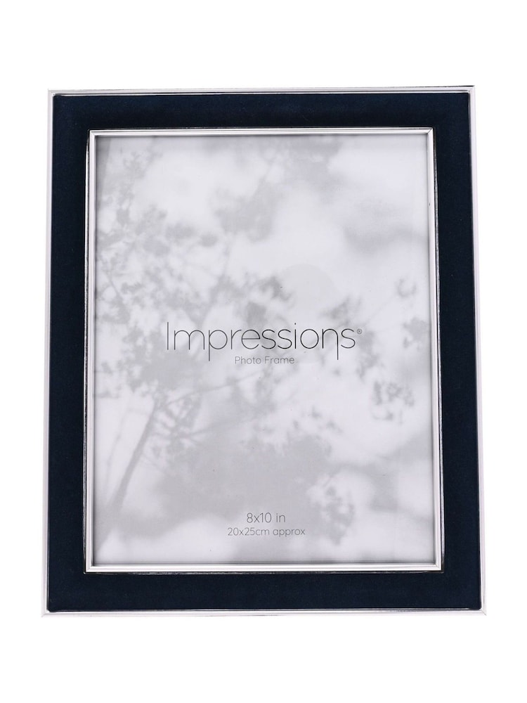 Widdop Blue Photo Frame with Navy Velvet - Image 1 of 4 Widdop Blue Photo Frame with Navy Velvet - Image 1 of 4