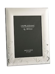 Widdop Silver 2 Tone Hearts Photo Frame - Image 1 of 1