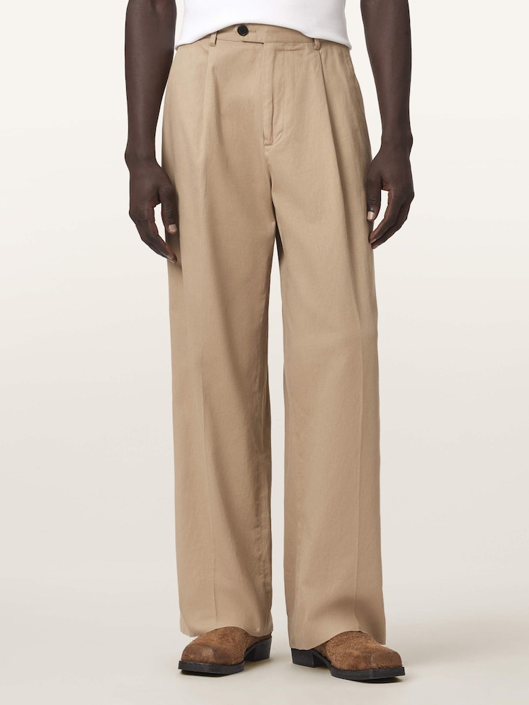 AllSaints Brown Midas Trousers - Image 1 of 8 AllSaints Brown Midas Trousers - Image 1 of 8