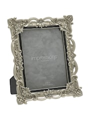 Widdop Silver Antique Floral Resin Crystals Photo Frame - Image 1 of 3