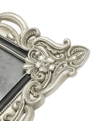 Widdop Silver Antique Floral Resin Crystals Photo Frame - Image 3 of 3