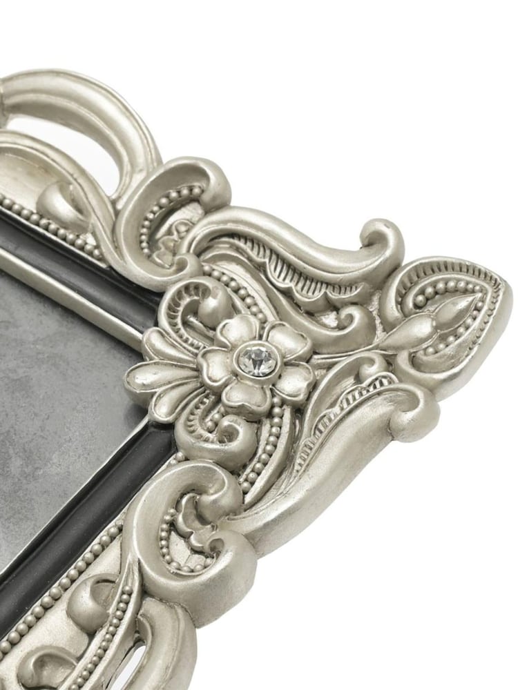Widdop Silver Antique Floral Resin Crystals Photo Frame - Image 3 of 3