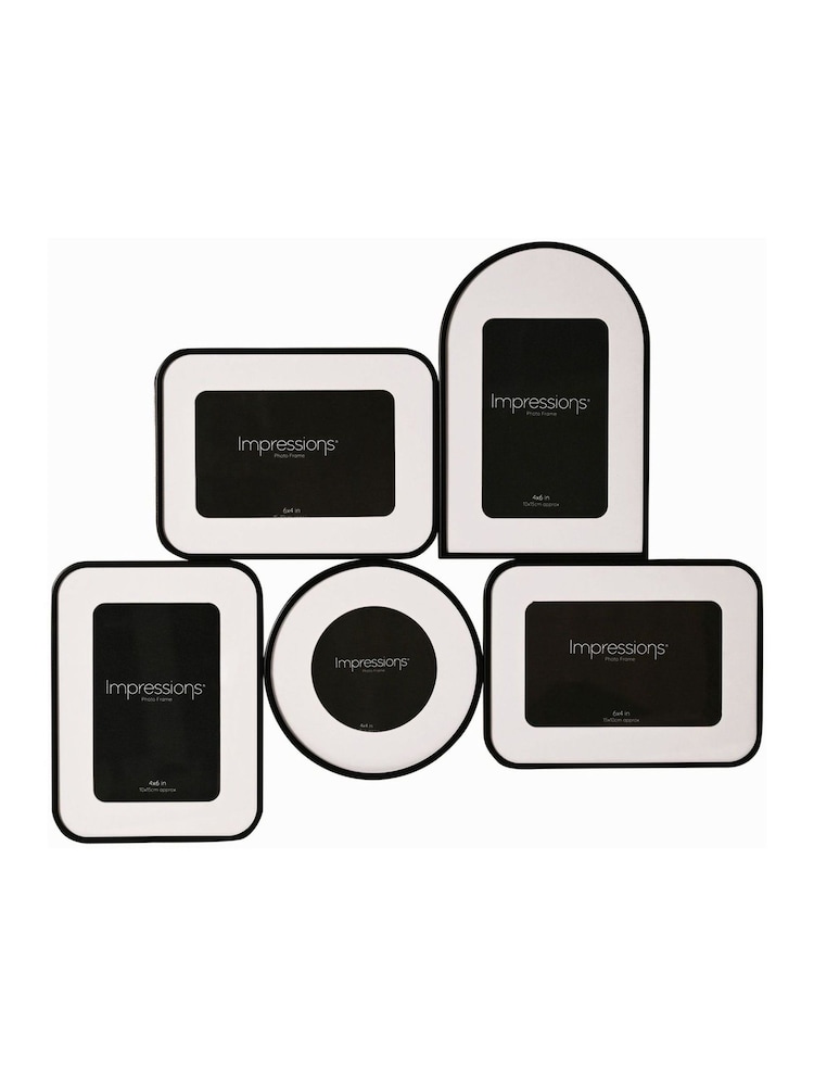 Widdop Black 5 Multi Aperture Photo Frame - Image 1 of 3 Widdop Black 5 Multi Aperture Photo Frame - Image 1 of 3