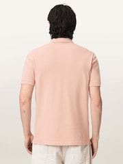 AllSaints Pink Reform Short Sleeve Polo Shirt - Image 4 of 6