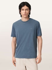 AllSaints Blue Saka Short Sleeve Crew Neck T-Shirt - Image 1 of 6