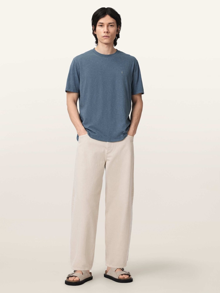 AllSaints Blue Saka Short Sleeve Crew Neck T-Shirt - Image 2 of 6