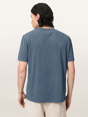 AllSaints Blue Saka Short Sleeve Crew Neck T-Shirt - Image 4 of 6