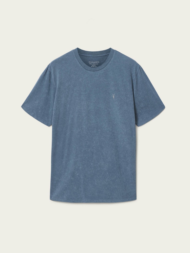 AllSaints Blue Saka Short Sleeve Crew Neck T-Shirt - Image 6 of 6